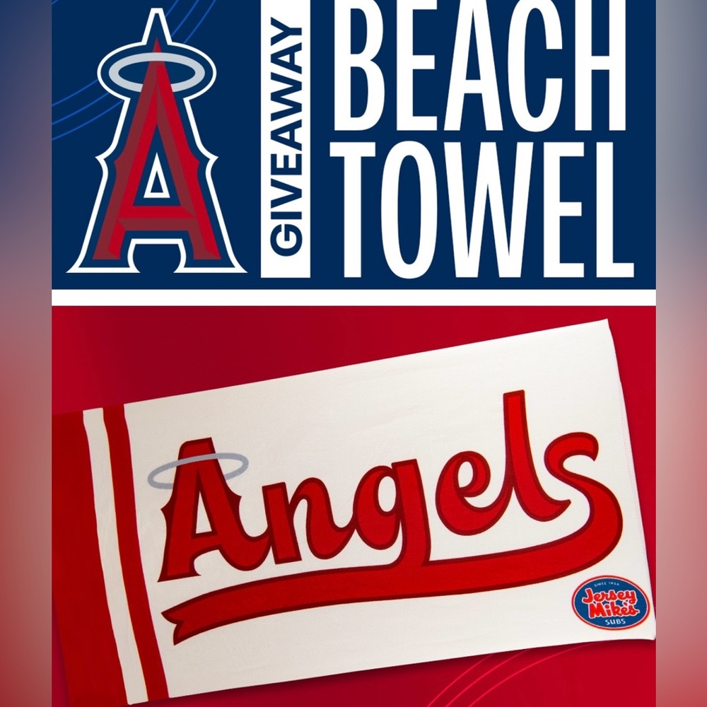 Angels Baseball ⚾️ Beach Towel new Sealed in Original Packaging approx 1x2 Yards